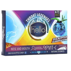 آبنبات خوشبو کننده دهان هلو فرش مدل بلوبری و آویشن بسته 12 عددی