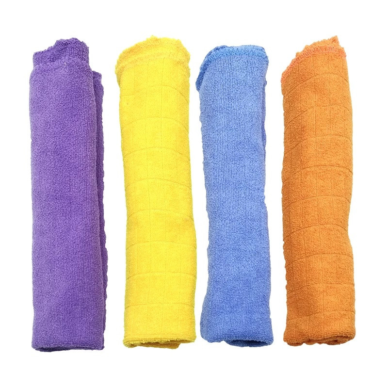 دستمال نظافت خودرو مدل میکرو فایبر مجموعه 4 عددی