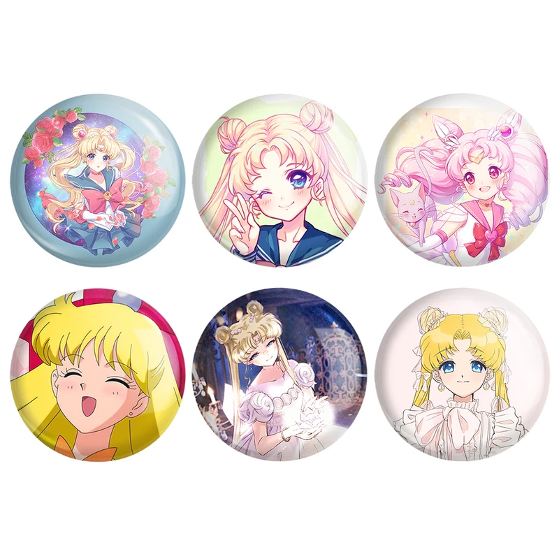 مگنت خندالو طرح انیمه سیلور مون Sailor Moon کد 955B مجموعه 6 عددی
