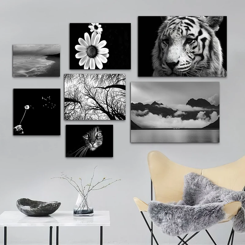 تابلو شاسی بکلیت طرح منظره طبیعت و حیات وحش مدل SH-1052 مجموعه 7 عددی