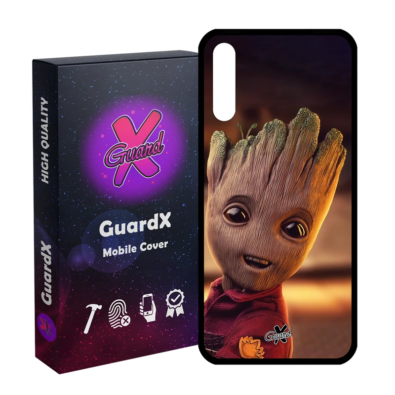 کاور گارد ایکس طرح Groot مدل Glass10479 مناسب برای گوشی موبایل سامسونگ Galaxy A30s/A50/A50s