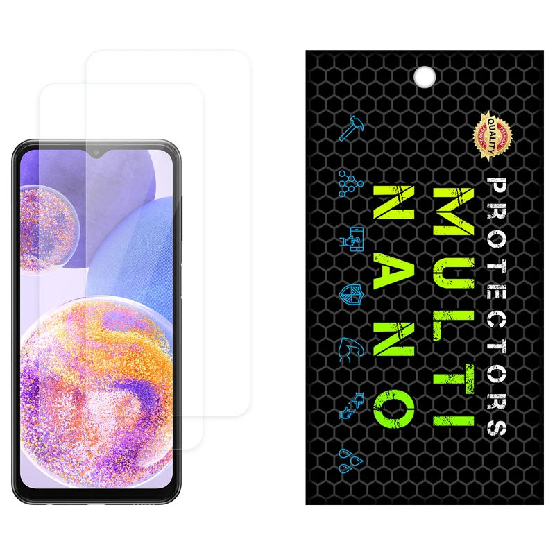 محافظ صفحه نمایش شفاف مولتی نانو مدل X-S2N مناسب برای گوشی موبایل سامسونگ Galaxy A23 5G بسته دو عددی