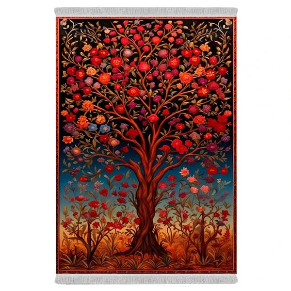 فرش پارچه‌ای دفه مدل فرشینه هازان مخمل کد 027