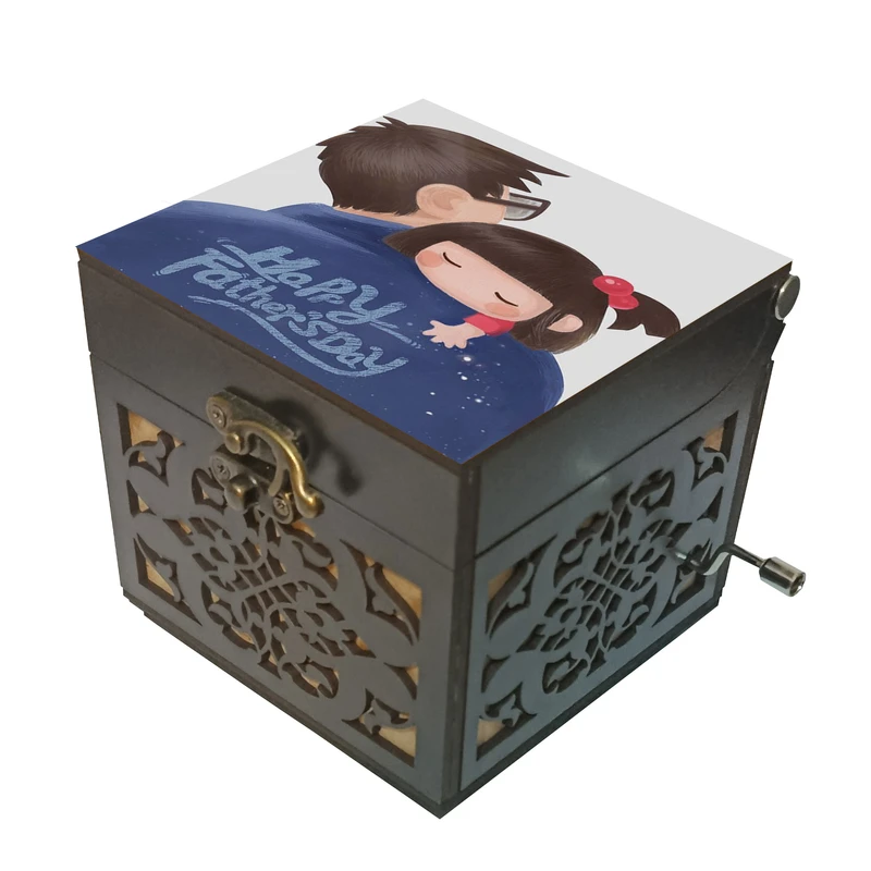 جعبه موزیکال مدل هندلی طرح روزت مبارک بابا کد 1186