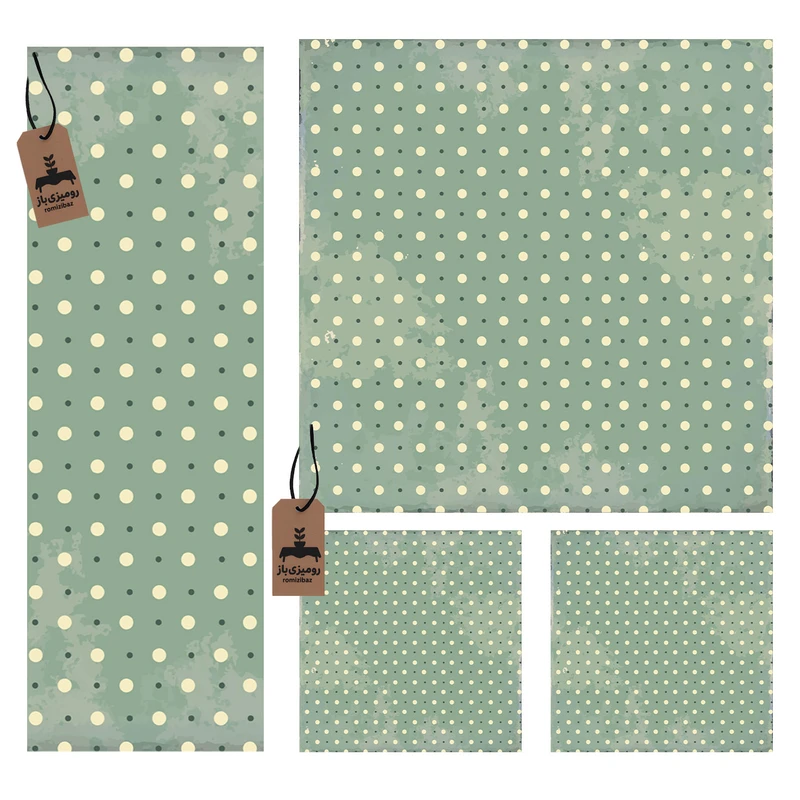 ست رومیزی 4 تیکه رومیزی باز طرح گل خالدار مدرن کد 11044