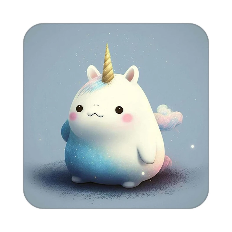 زیر لیوانی کاکتی طرح اسب تک شاخ و یونیکورن مدل mp32432