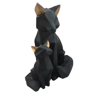 مجسمه تزئینی مدل روباه مجموعه 2 عددی