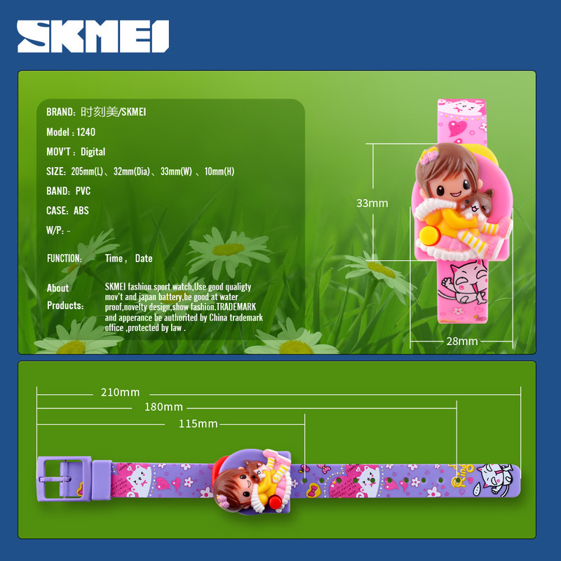 ساعت مچی دیجیتال دخترانه اسکمی مدل 1240k