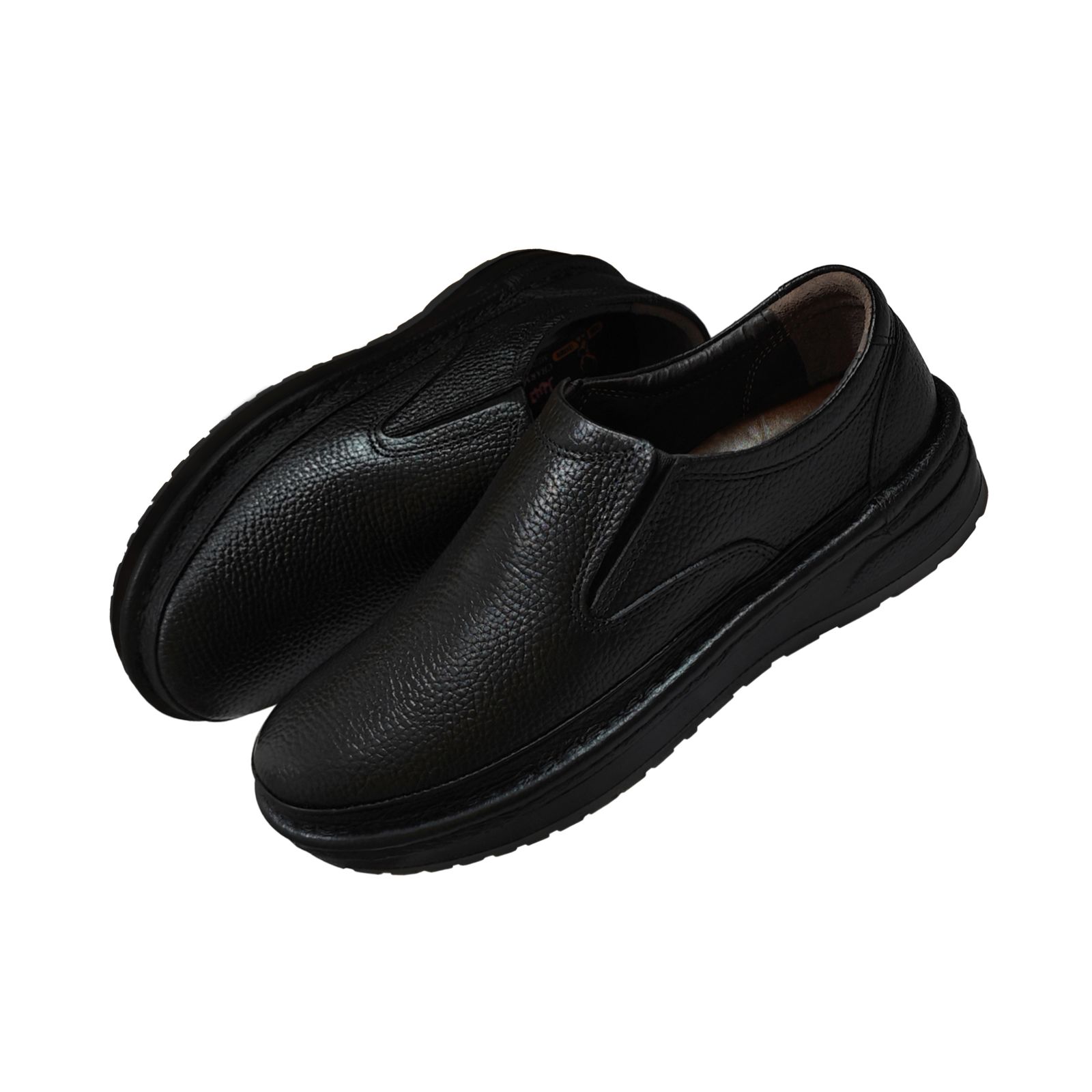 کفش طبی مردانه چرم تبریز مدل مطمئن رنگ مشکی  -  - 12