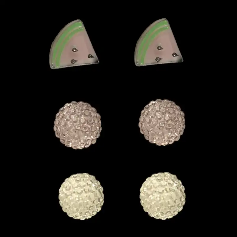 گوشواره زنانه مدل 2456 بسته ۳ عددی