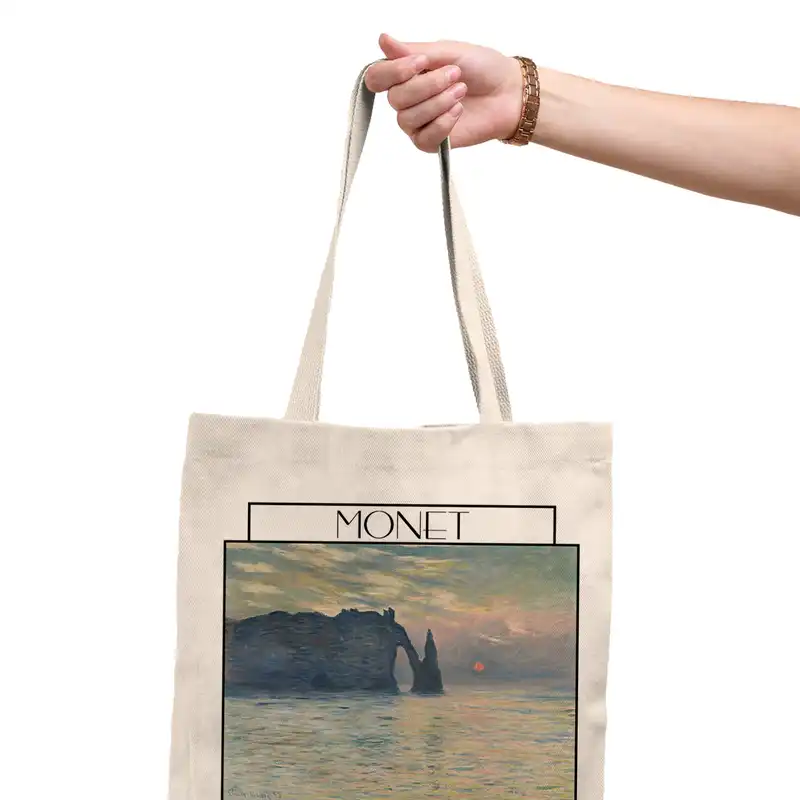 ساک خرید ترمه طراحان ایده مدل صخره اترتات و غروب آفتاب از مونه کد 0206 - S