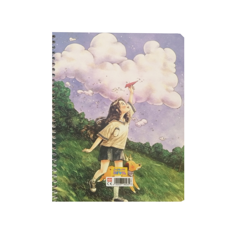 دفتر شکرگزاری 80 برگ سویل طرح دختر و میز تحریر کد 7008