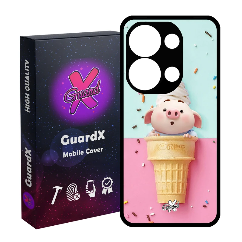 کاور گارد ایکس طرح Pig مدل Glass10026 مناسب برای گوشی موبایل شیائومی Poco X6 5G / Note 13 Pro 5G
