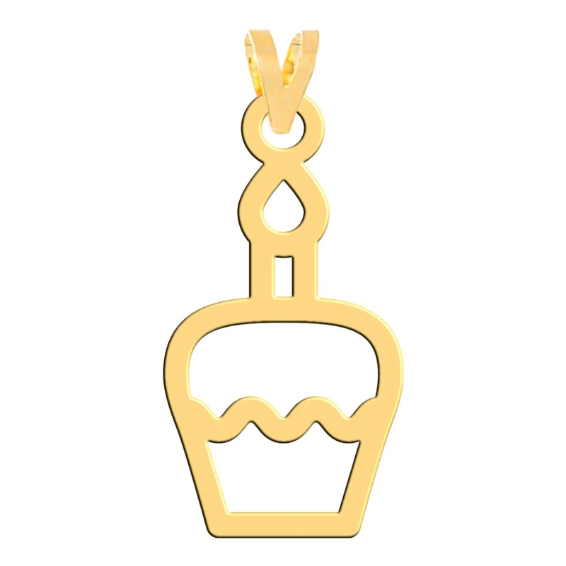آویز گردنبند طلا 18 عیار زنانه فرشته مدل کیک تولد WNL-000293
