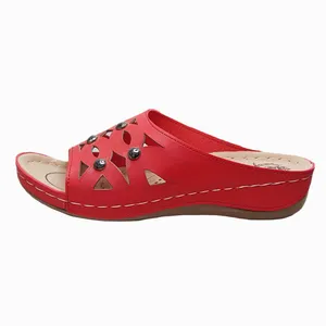 دمپایی زنانه مدل رونیکا طبی رنگ قرمز