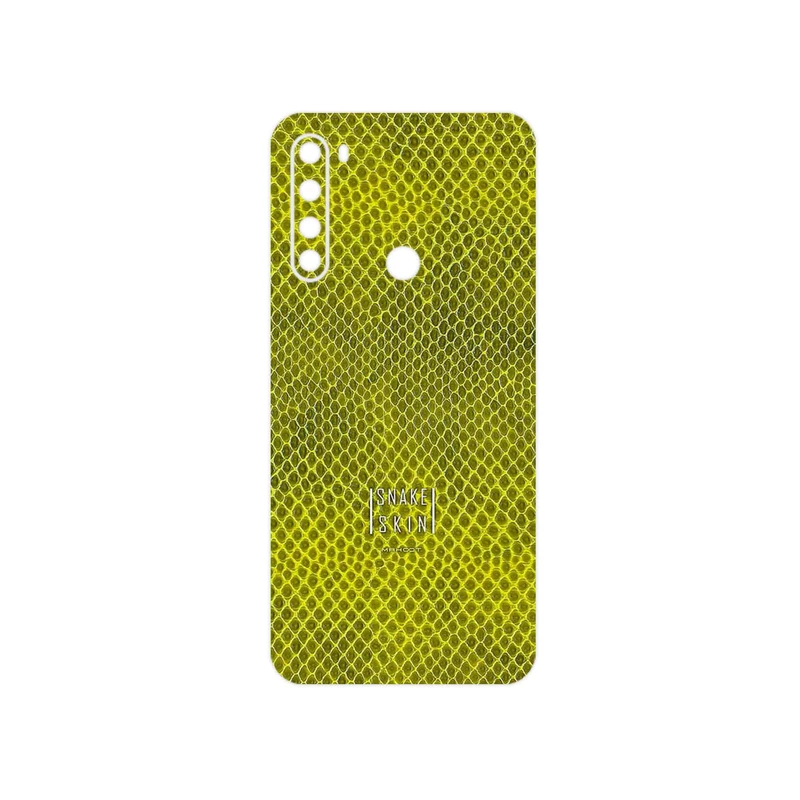 برچسب پوششی ماهوت مدل Yellow Snake Skin مناسب برای گوشی موبایل شیائومی Redmi Note 8 2021