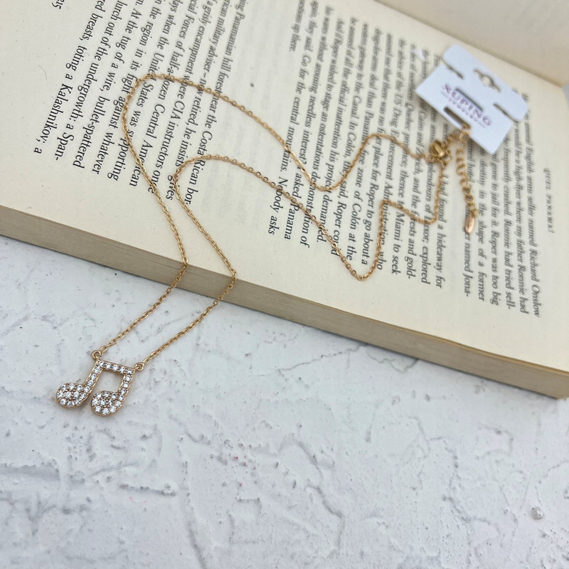 گردنبند زنانه ژوپینگ مدل نت موسیقی کد N4646