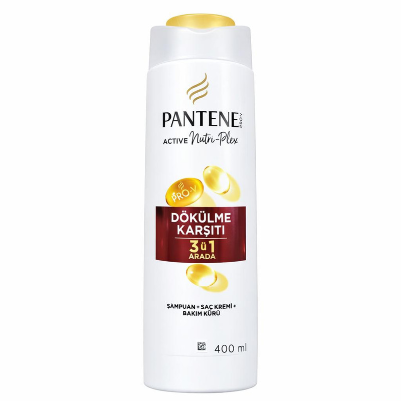 شامپو ضدریزش و تقویت‌کننده مو پنتن مدل Dokulme 3 In 1، نرم‌کننده و مناسب مراقبت از ریشه و ساقه مو، مناسب موهای آسیب‌دیده، حجم 400 میلی‌لیتر