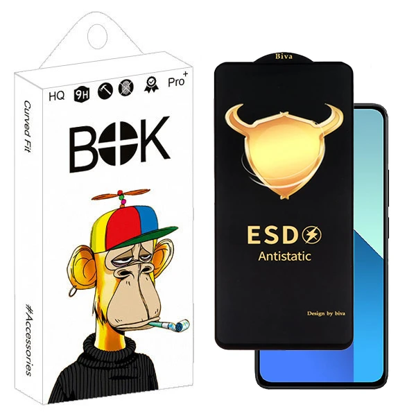محافظ صفحه نمایش بوک مدل Biva Antistatic Shield مناسب برای گوشی موبایل شیائومی redmi Note 12 4G / note 13 4G