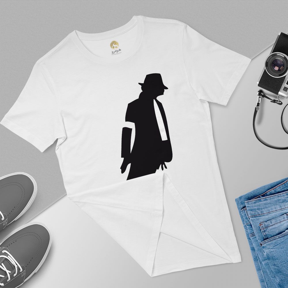 تی شرت آستین کوتاه زنانه هومرو مدل TW444 طرح مایکل جکسون -  - 5