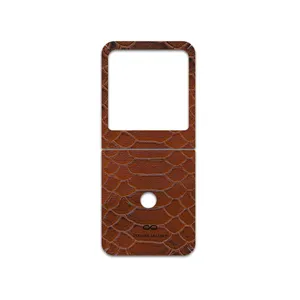 MAHOOT Brown-Snake-Leather Cover Sticker for Motorola Razr 40 Ultra
