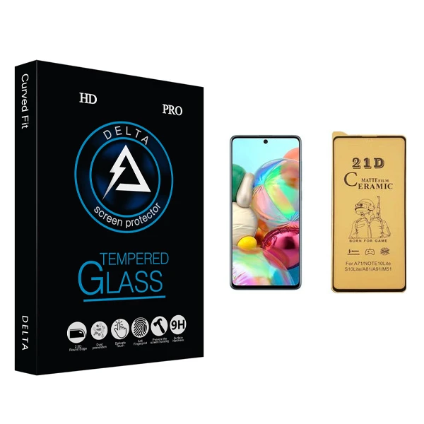 محافظ صفحه نمایش سرامیکی دلتا مدل Fit مناسب برای گوشی موبایل سامسونگ Galaxy A71
