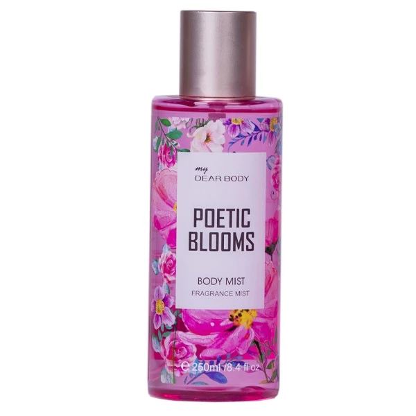 بادی میست زنانه دیر بادی مدل poetic blooms حجم 250 میلی لیتر