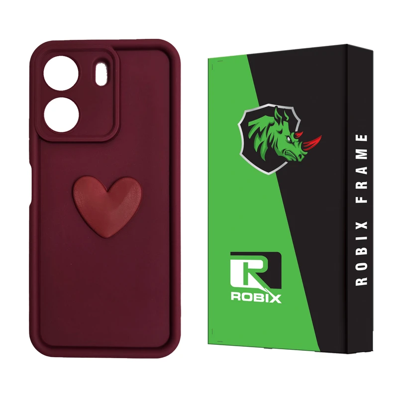 کاور روبیکس مدل SOLID HEART مناسب برای گوشی موبایل شیائومی Redmi 13C / Poco C65