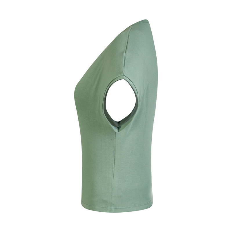 ست کراپ تی شرت و شلوارک زنانه افراتین مدل 6598 رنگ سبز