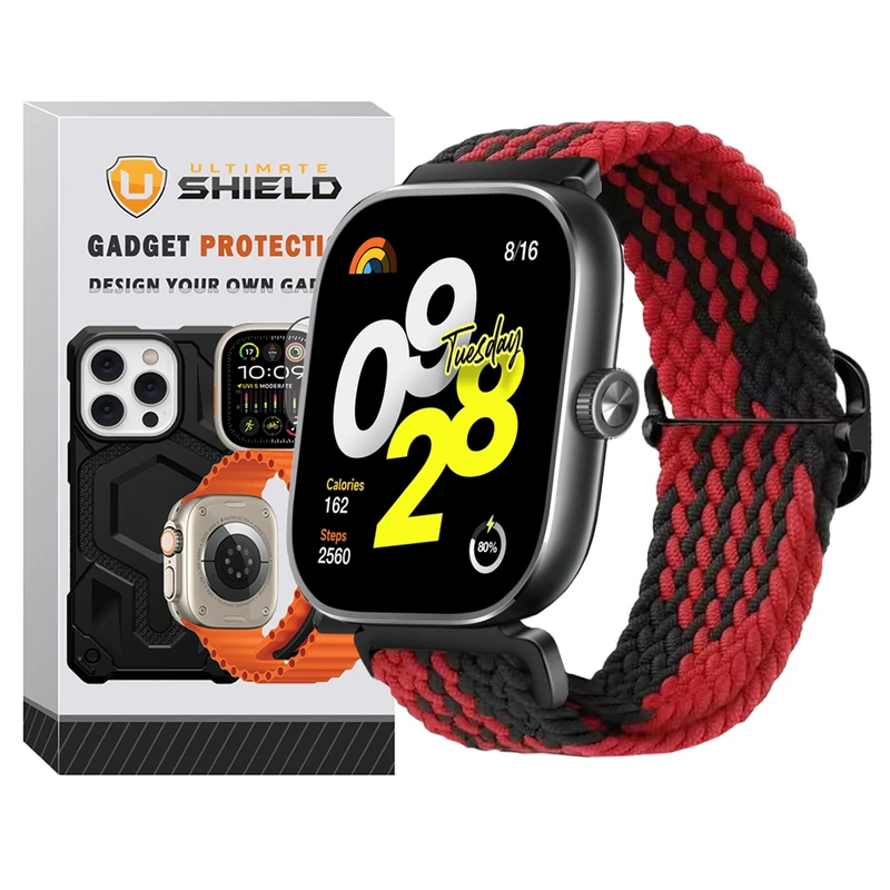 بند آلتیمیت شیلد مدل Braided SPC BK مناسب برای ساعت هوشمند شیائومی Redmi Watch 4 41mm