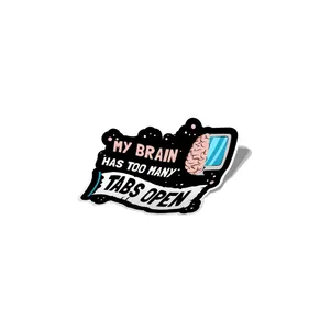 استیکر لپ تاپ لولو طرح ذهنم خیلی تب باز داره MY BRAIN HAS TOO MANY TABS OPEN کد 815
