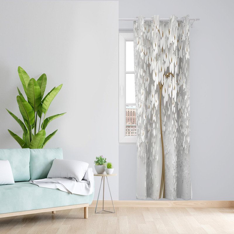 پرده مدل شکوفه مخمل پانچی کد 1037 سایز 140x200 سانتی متر