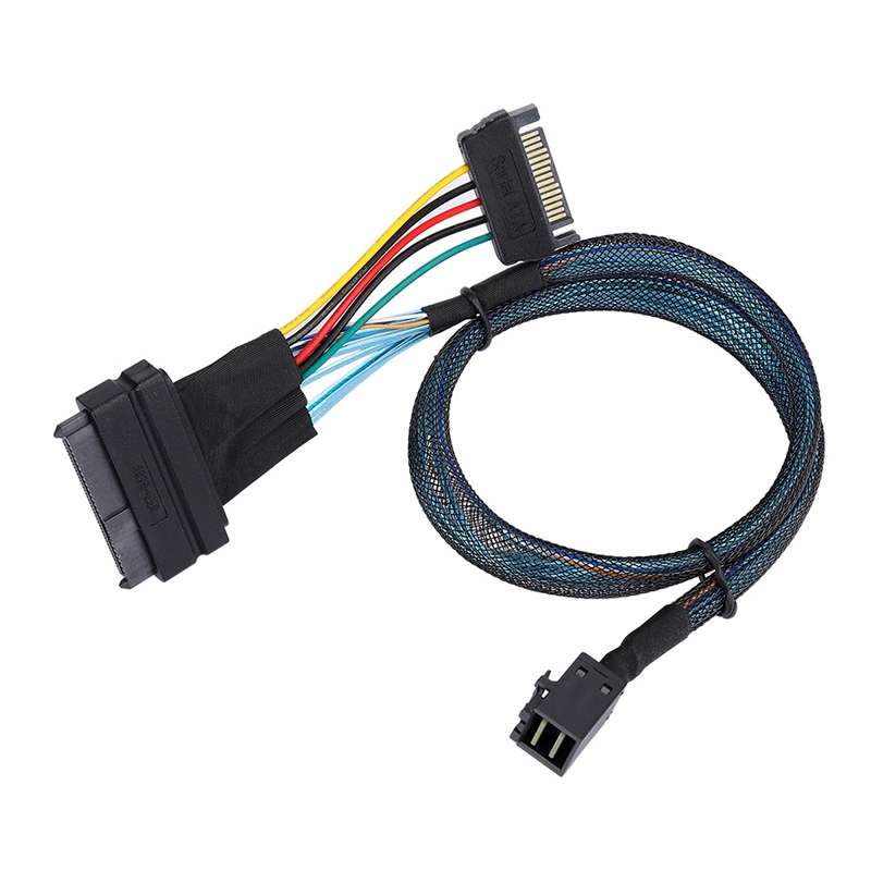 کابل تبدیل Mini SAS SFF-8643 به SAS 8639 / SATA اسمارطور مدل SM55 طول 0.5 متر