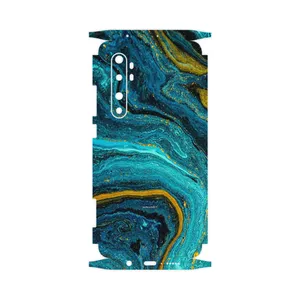 MAHOOT Turquoise marblewith golden streaks-FullSkin Cover Sticker for Xiaomi Mi Note 10 Lite