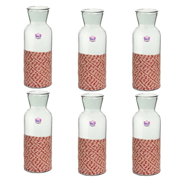 گلدان دکوری نیلوفر مدل ماه کد 973-4 بسته 6 عددی