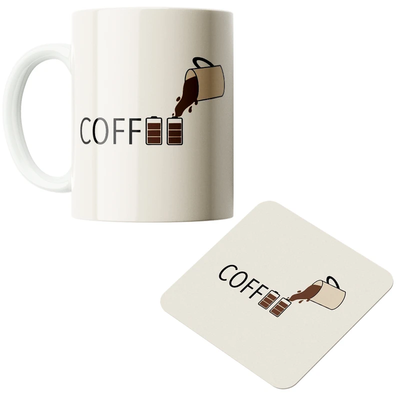 ماگ پاد آفرین مدل  Coffee کد z315 به همراه زیر لیوانی