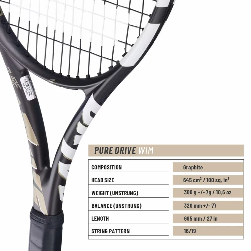 عکس شماره 8 : راکت تنیس بابولات مدل pure drive wimbledon 2025