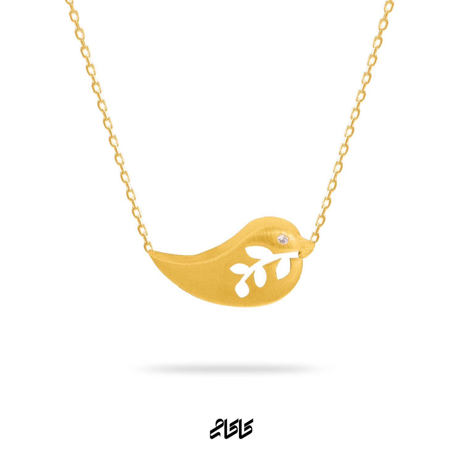 گردنبند طلا 18 عیار زنانه کاکامی مدل پرنده صلح کد 12 -  - 2