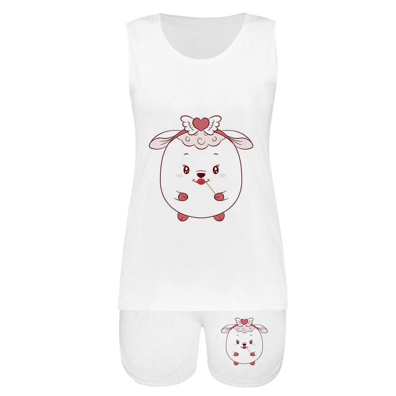 ست تاپ و شلوارک زنانه مدل KHSH 0004-0210 