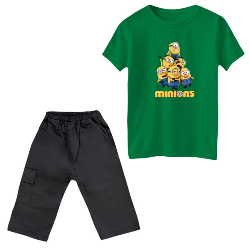 ست تی‌شرت و شلوارک پسرانه مدل مینیون کد 26