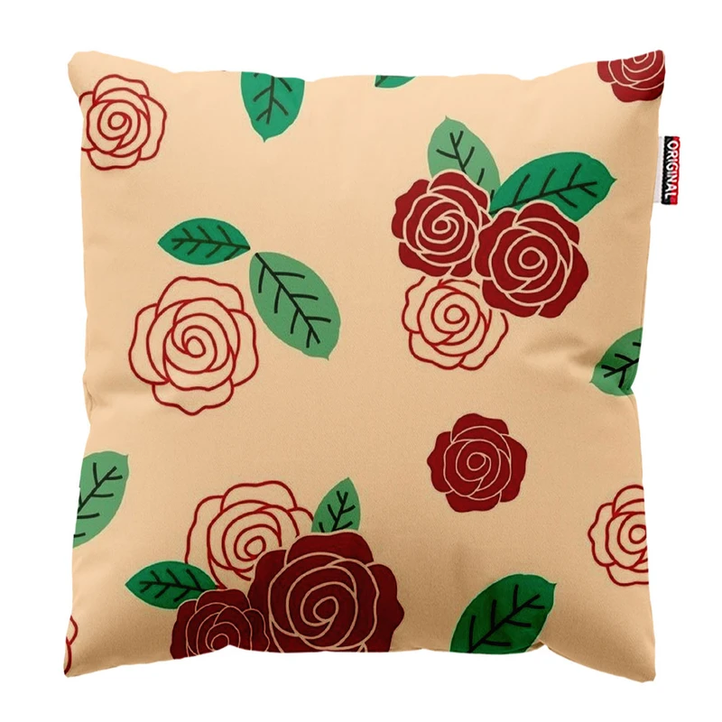  کوسن پاد آفرین طرح گل کد 1981 سایز 30*30 سانتی متر