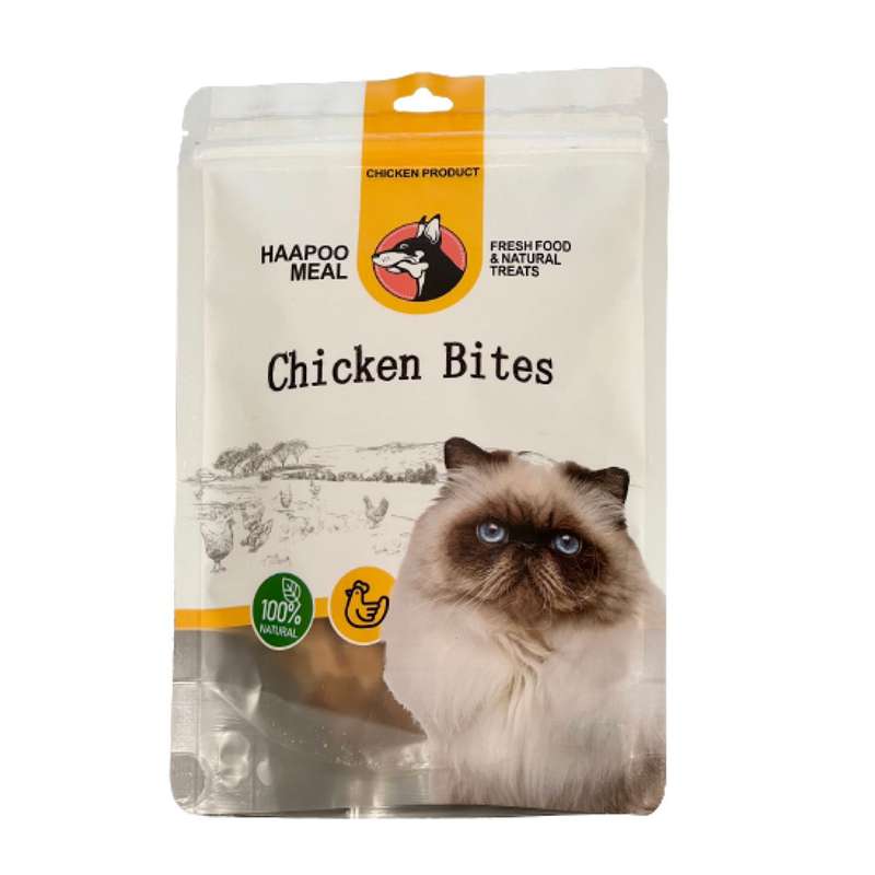 تشویقی گربه هاپومیل مدل مرغ نخودی وزن 50 گرم