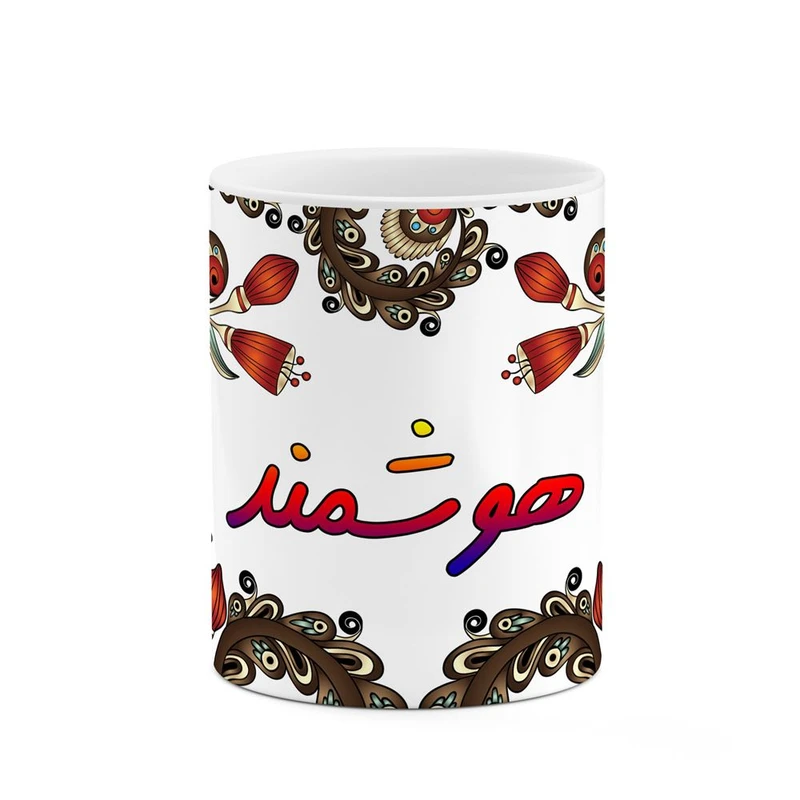 ماگ کاکتی مدل اسم هوشمند طرح سنتی گل و بته کد mgh48318