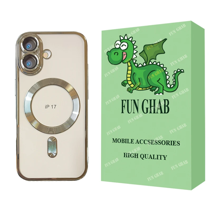 کاور فان قاب مدل مگ سیف طرح LUX مناسب برای گوشی موبایل اپل iPhone 17