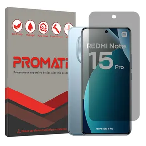 Promate Resistant model privacy screen protector suitable for Xiaomi Redmi Note 15 Pro 4G Mobile phone 