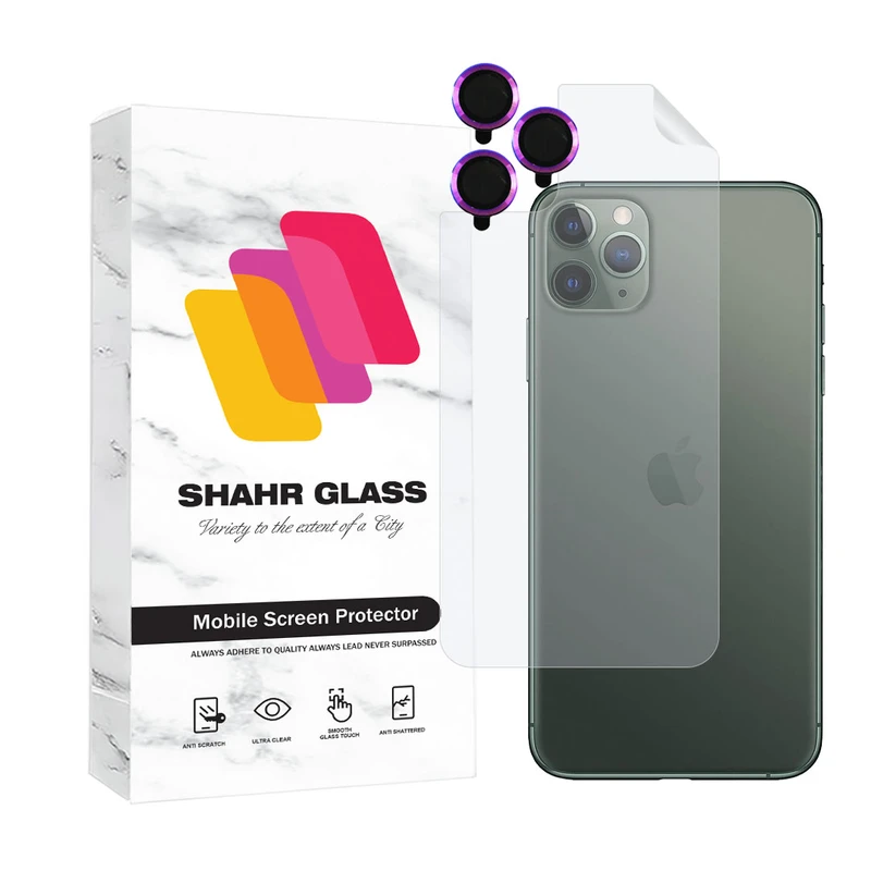 محافظ پشت گوشی شهر گلس مدل MTBRINGS مناسب برای گوشی موبایل اپل iPhone 11 Pro به همراه محافظ لنز