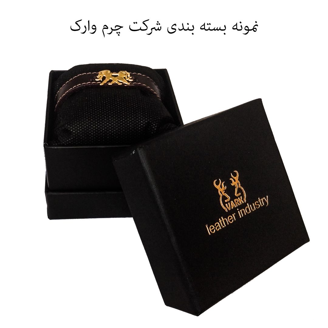 دستبند چرم وارک طرح نماد خرداد مدل لیبرا کد rb119 -  - 2