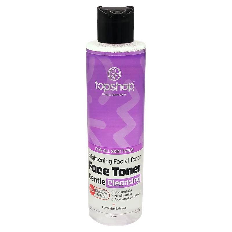 تونر پاک‌کننده آرایش صورت تاپ شاپ مدل Face toner مناسب انواع پوست حجم 200 میلی‌لیتر