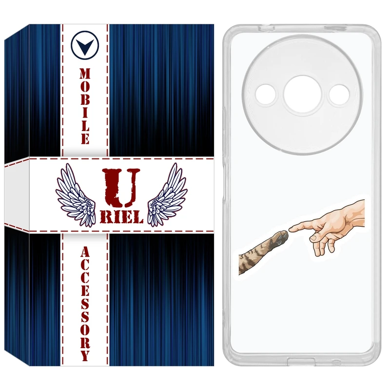 کاور یوریل مدل Clear کد 94 طرح دست گربه مناسب برای گوشی موبایل شیائومی Redmi A3 / A3x