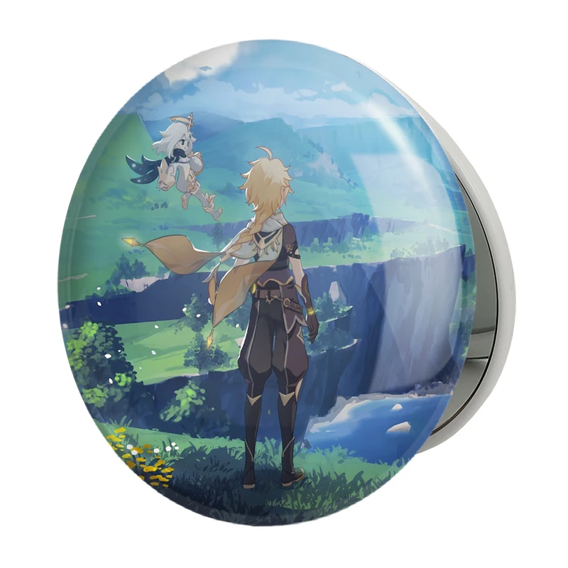 آینه جیبی خندالو طرح بازی گنشین ایمپکت Genshin Impact مدل تاشو کد 24549 